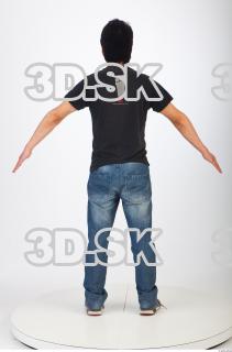 Whole body reference black tshirt blue jeans of Orville 0013